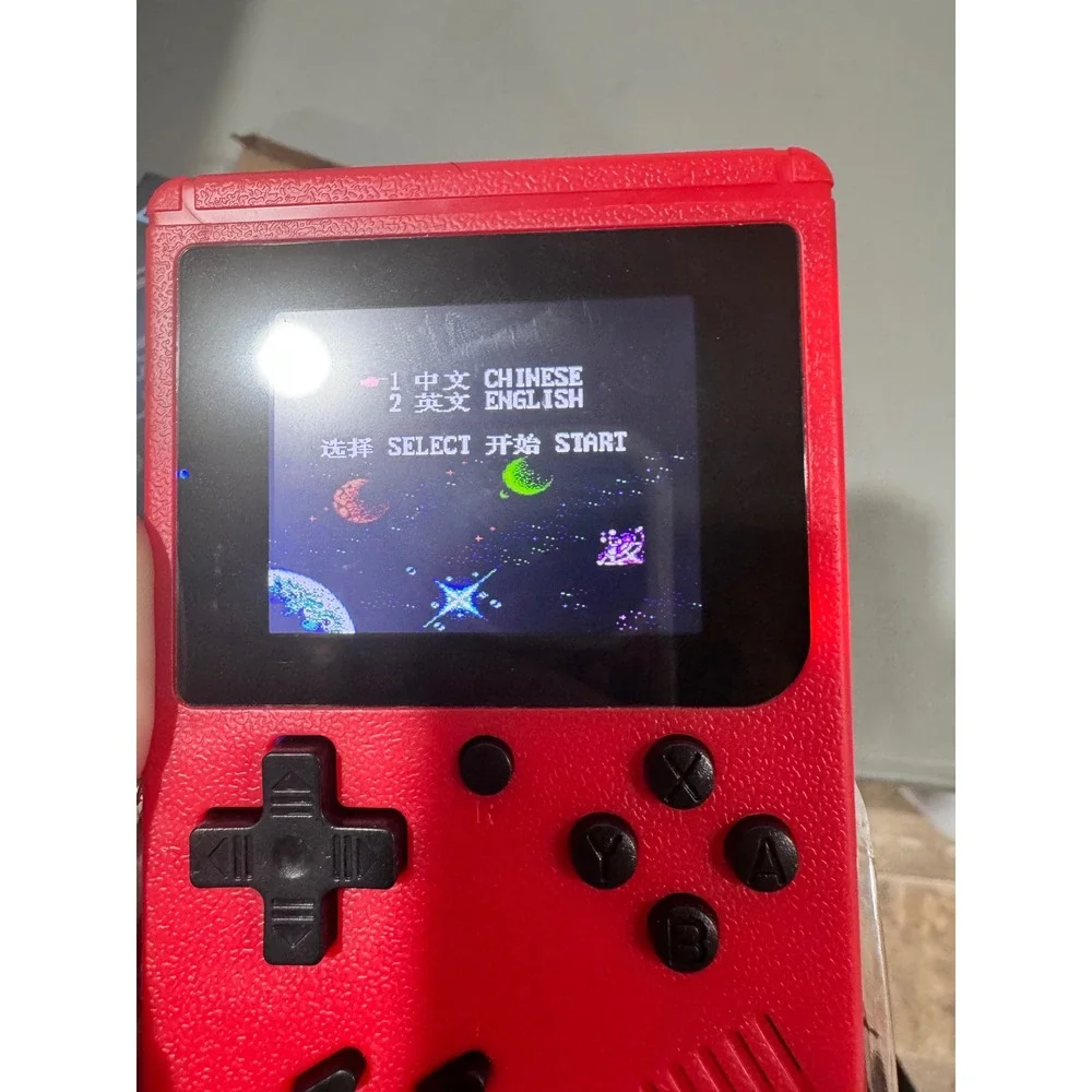 Retro Handheld Game Console Plus Red Portable Video‎ Game Player Rechargeable